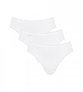 Figi Cotton Lace Tai białe 3-pak