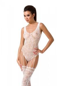 BS051 Bodystocking Biały