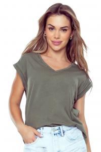 Koszulka Kordelia khaki plus
