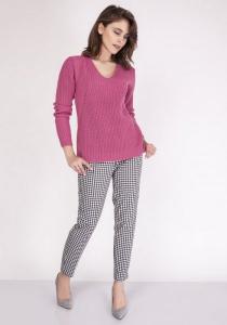 MKMSwetry Victoria SWE 123 Różowy sweter damski