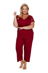 Piżama damska PB 7259 burgundy red