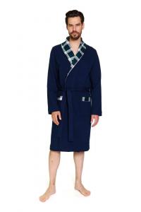 Szlafrok męski SMW 7366 navy blue plus