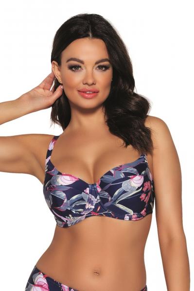 Biustonosz kąpielowy sk 173 Navy flowers plus