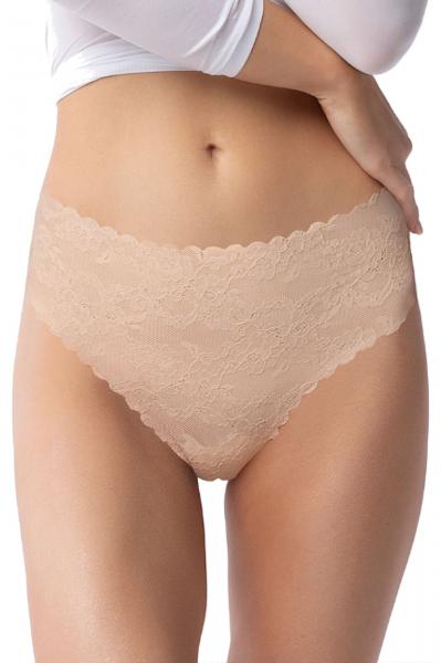 Figi stringi Bellie beżowe maxi