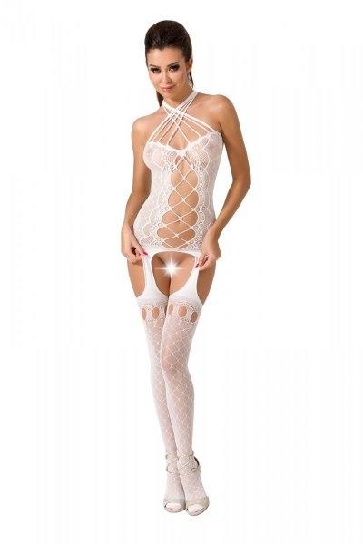 Passion BS056 white Bodystocking