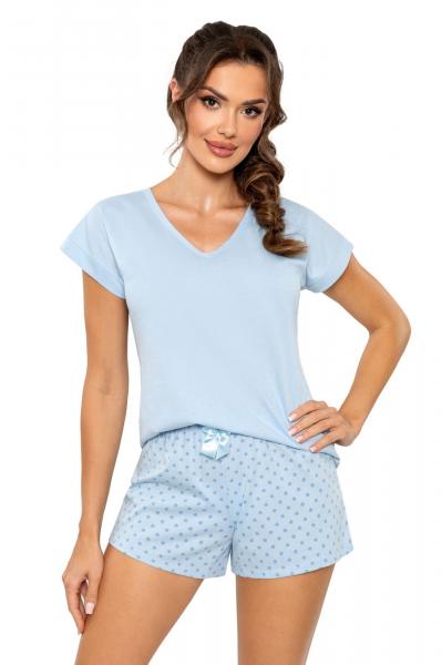 Piżama damska Sky short niebieska