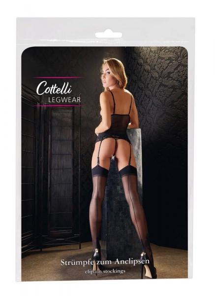 Stockings with seam black