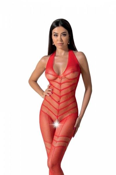 Passion BS100 czerwony Bodystocking