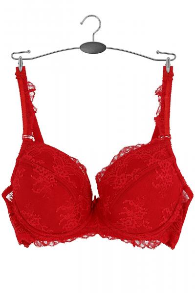 Biustonosz Ambre push up czerwony