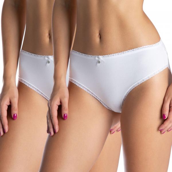 Figi bikini L-4000BI 2-pak białe plus