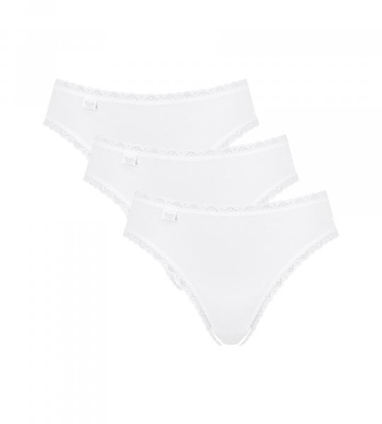 Figi Cotton Lace Tai białe 3-pak