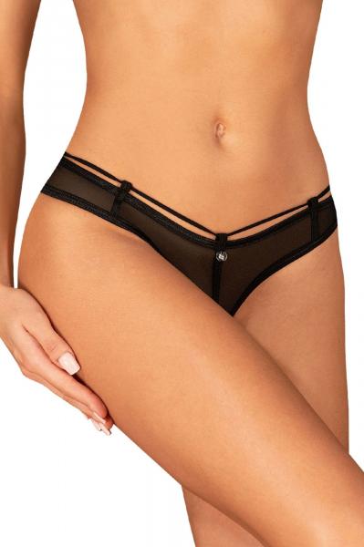 Figi stringi otwarte Roxelia czarne