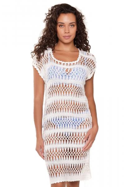 Sukienka plażowa 7224 off white