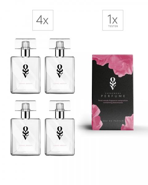 Zestaw Tester + 4 Perfumy Floral-woody 30 ml