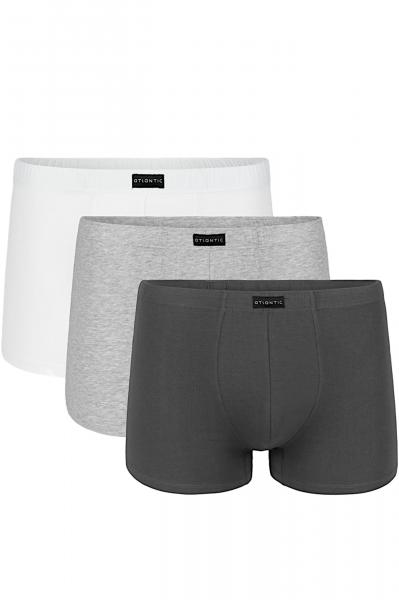 Bokserki 007 3-pak bia/sz/gr