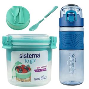 Sistema Breakfast śniadaniówka pojemnik 530 ml + BIDON Aquator 600 ml