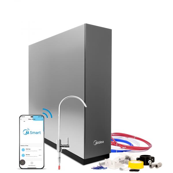 Filtr odwróconej osmozy bezzbiornikowy z WiFi i pompą wody Midea 600GPD