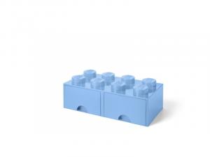 LEGO 40061736 Pojemnik na klocki z szufladami 4x2 błękitny