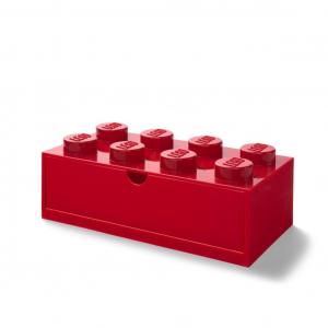 LEGO Classic 40211730 Szufladka na biurko klocek LEGO Brick 8 - Czerwony