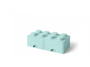 LEGO 40061742 Pojemnik na klocki z szufladami 4x2 turkusowy