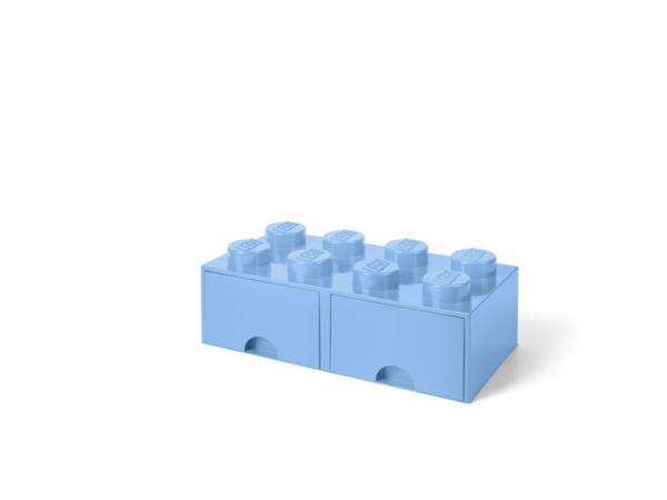 LEGO 40061736 Pojemnik na klocki z szufladami 4x2 błękitny