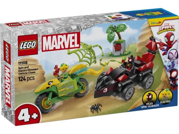 LEGO 11198 Spidey Pościg Spina za Electro w dinopojeździe