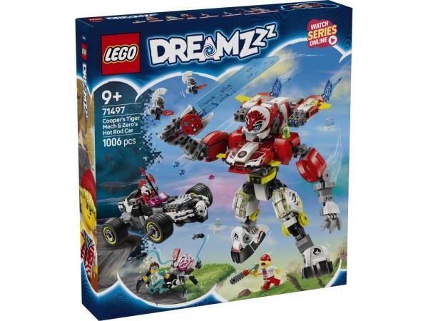 LEGO 71497 Dreamzzz Tygrysi mech Coopera i hot rod Zero