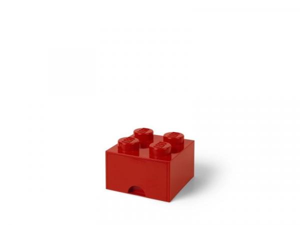 LEGO 40051730 Pojemnik na klocki z szufladą 2x2 czerwony