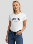 Koszulka damska bawełniana z logo BIG STAR biała Ramila 100