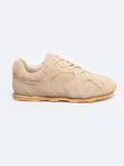 Sneakersy damskie ze skóry naturalnej zamszowej beżowe RR274819 801