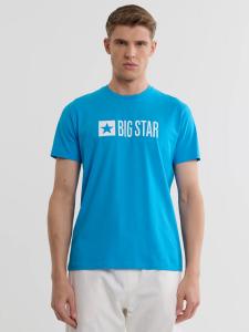 Koszulka męska bawełniana z logo BIG STAR niebieska Flynn 401