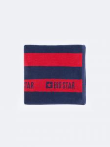 Ręcznik kąpielowy z logo BIG STAR czerwono-granatowy Mavian 403