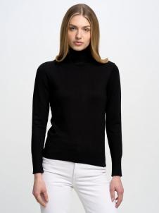 Sweter damski z golfem czarny Charlinka 906
