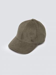 Czapka z daszkiem sztruksowa khaki Cordi 301