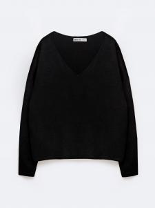 Sweter damski z wiskozy czarny Faustii 906