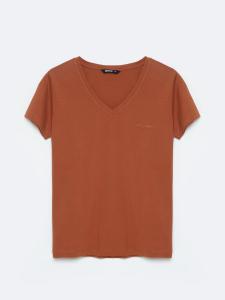 Koszulka damska v-neck pomaraŅczowa Lietta 704