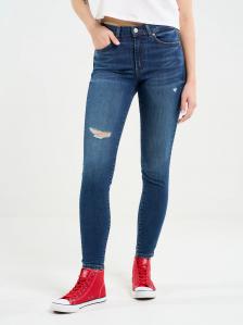 Jeansy damskie push up z wysokim stanem niebieskie Melinda High Waist 521