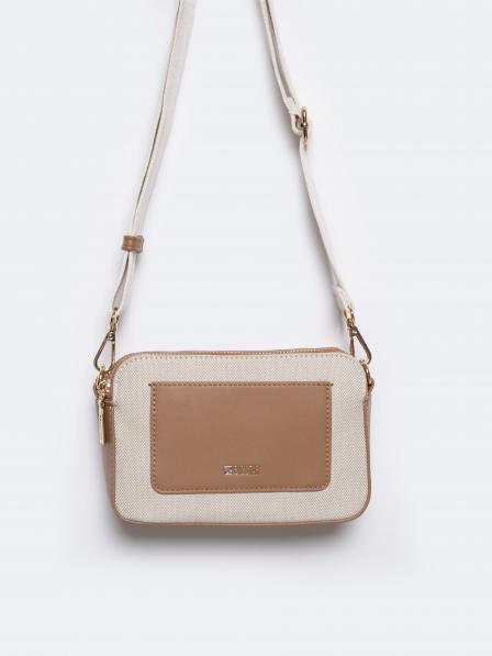 Torebka damska crossbody beżowo-brązowa RR574297 801