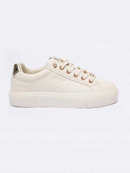 Sneakersy damskie ze skóry ekologicznej białe NN274A851 101