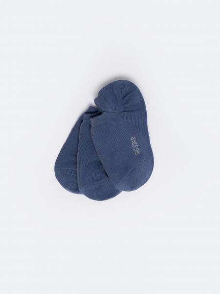 Stopki unisex bawełniane trójpak niebieskie Cole 401