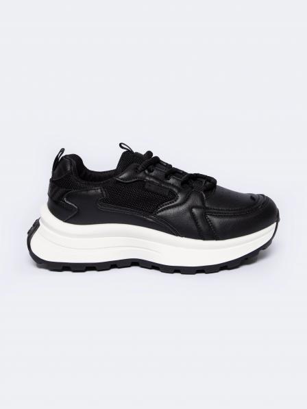 Sneakersy damskie czarne NN274A106 906