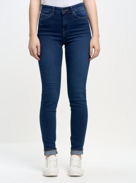 Spodnie jeans damskie z wysokim stanem z kolekcji Basic Clara 358