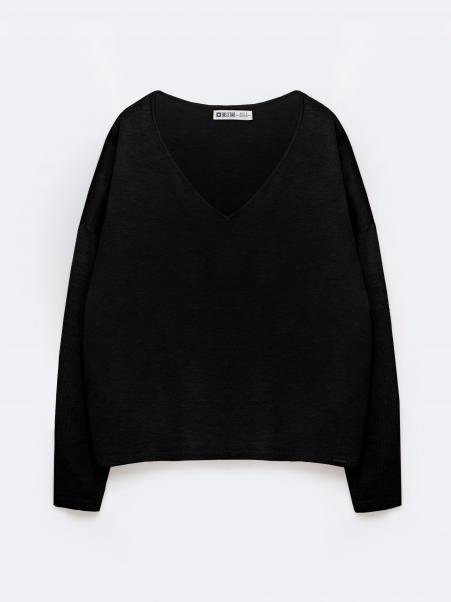 Sweter damski z wiskozy czarny Faustii 906