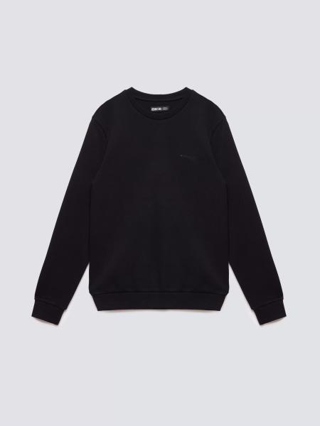 Bluza męska ze splotem pique czarna Wiler 906