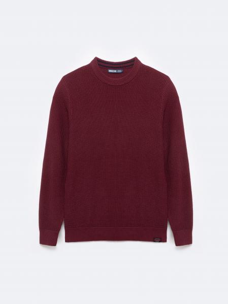 Sweter męski bawełniany bordowy Carlo 604