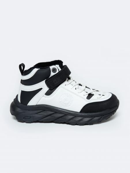 Buty dziecięce trekkingowe unisex czarno-białe OO374180 101