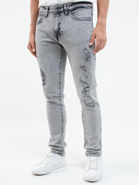 Spodnie jeans męskie z przetarciami Terry Carrot 991