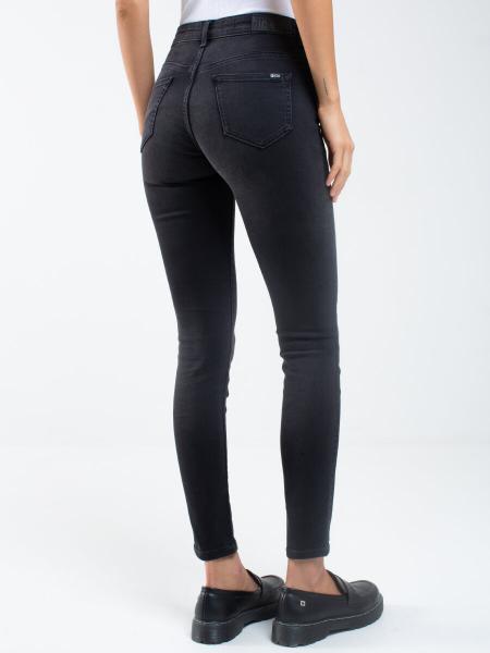 Jeansy damskie skinny czarne z przetarciami Adela 961