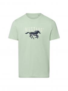 Mustang Koszulka męska - Austin Mężczyźni Bawełna zielony nadruk, L