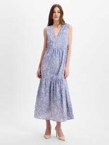 Comma casual identity Sukienka damska Kobiety Bawełna lila|różowy wzorzysty, 38